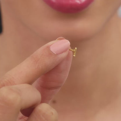 Golden Alluring Stud Earrings