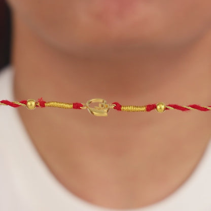 Golden Divya Om Rakhi