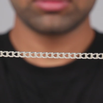 Silver Cuban Flex Bracelet For Him