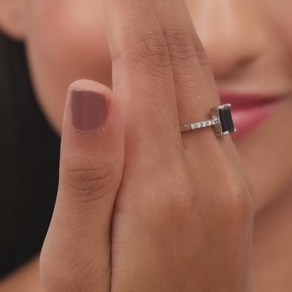 Silver Sapphire Brilliance Ring