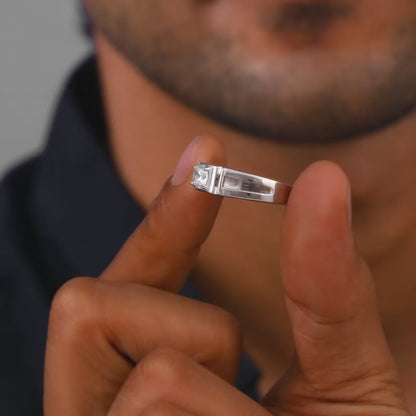 Silver Rock-Solid Ring For Him