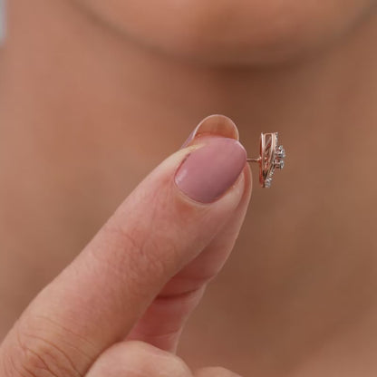 Rose Gold Aurora Gleam Lab Grown Diamond Studs