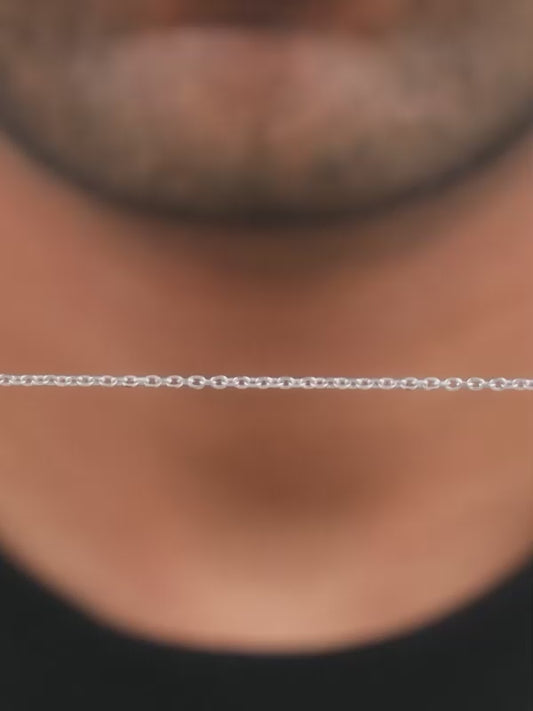Silver Subtle Link Chain For Him