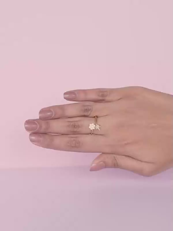 Golden Flower Girl Ring
