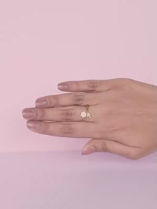 Golden Flower Girl Ring