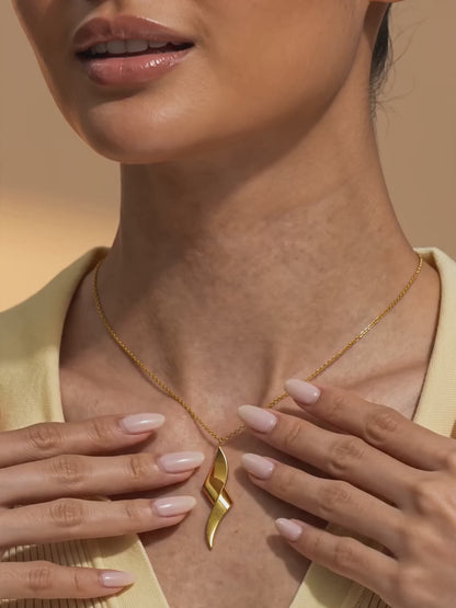 IXIA by GIVA Wave Mood Gold Plated Necklace