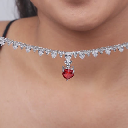 Silver Scarlet Promise Necklace