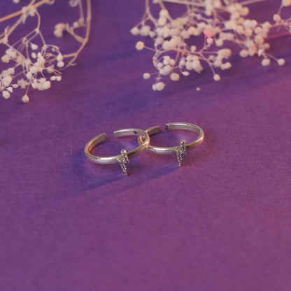 Silver Diljeet Toe Rings