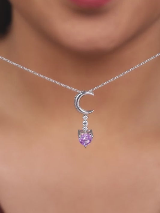 Silver Lunar Promise Necklace