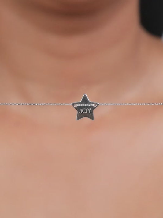 Silver Joy Star Necklace