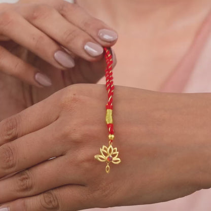 Golden Kamal Bhaiya Bhabhi Rakhi Combo (set of 3)
