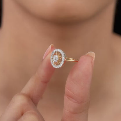 Gold Bloomwheel Lab Grown Diamond Ring