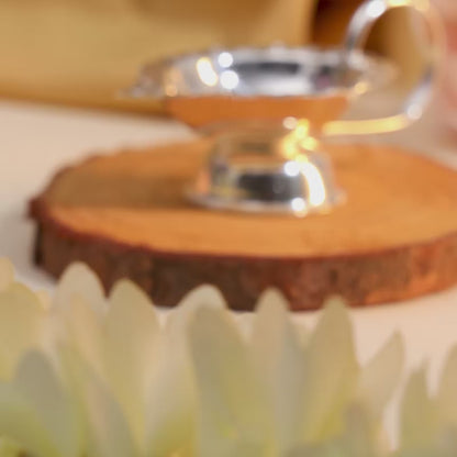 Silver Graceful Diya