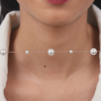 Rose Gold Playful Pearl Necklace