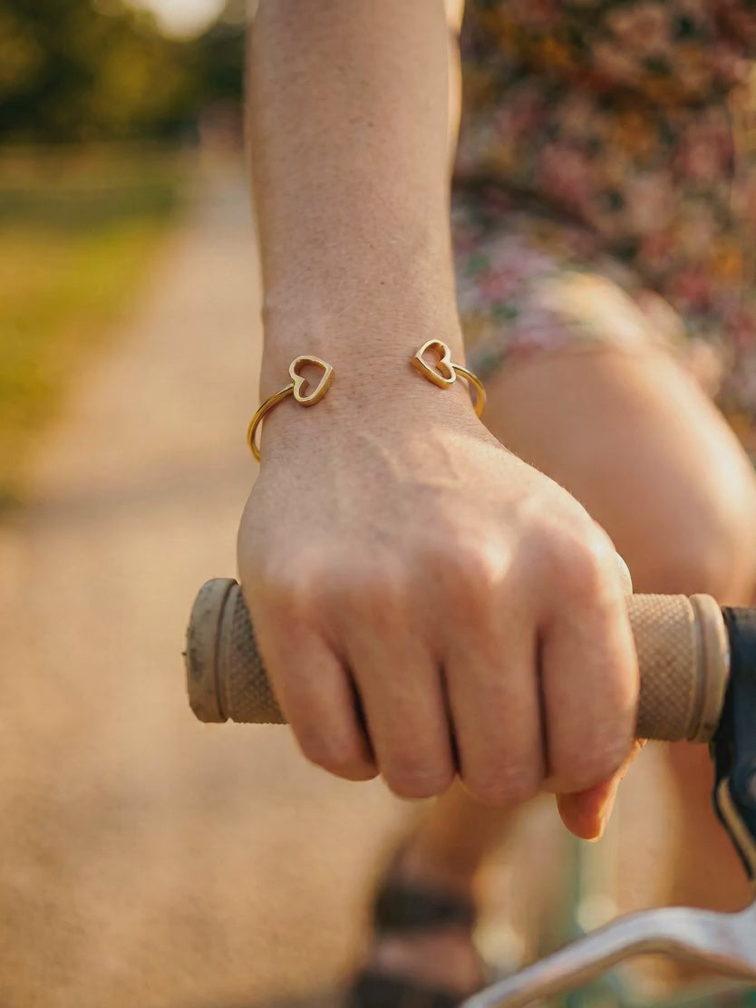 IXIA by GIVA Love Loop Gold Plated Cuff Bracelet
