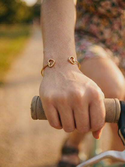 IXIA by GIVA Love Loop Gold Plated Cuff Bracelet