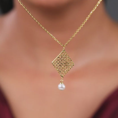 Golden Stay With Me Pendant With Link Chain