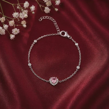 Silver Heart of Light Bracelet