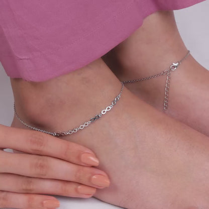 Silver Infinite Joy Anklet