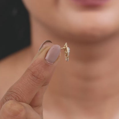 Gold Blooming Grace Lab Grown Diamond Studs