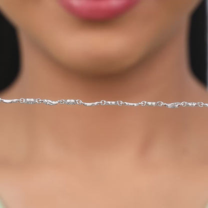 Silver Eternal Paisley Link Bracelet