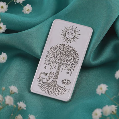 Silver Personalised Tree of Life Bar - 10g