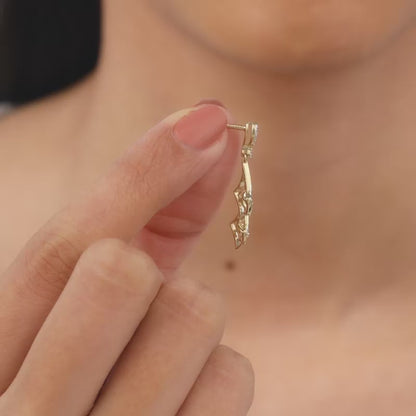 Gold Layered Luxe Lab Grown Diamond Earrings