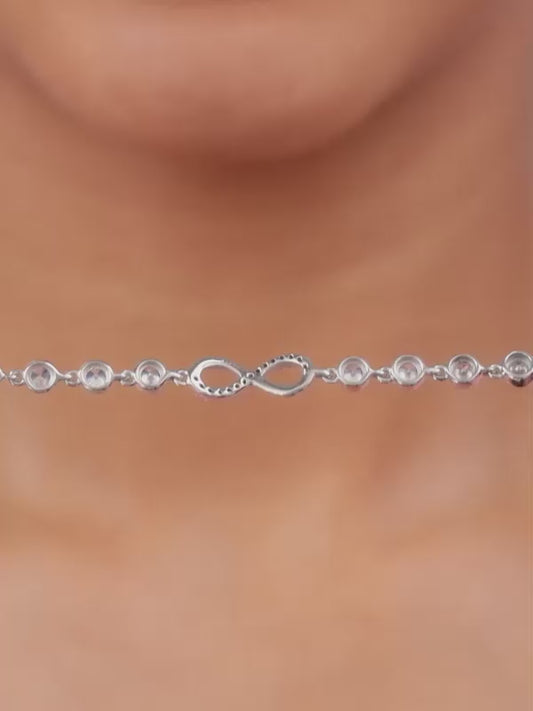 Kriti Sanon Silver Infinity Linked Bracelet