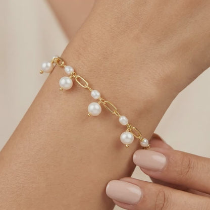 Golden Jessica Pearl Bracelet