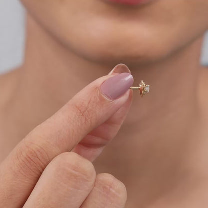 Gold Velora Bloom Lab Grown Diamond Studs