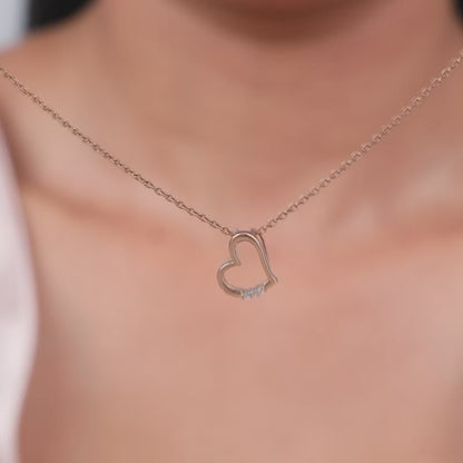 Rose Gold Deeper Love Pendant With Link Chain