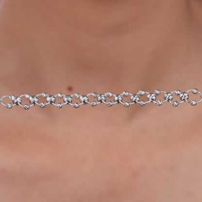 Silver Bejeweled Bracelet