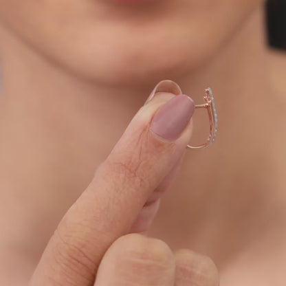 Rose Gold Saga Lab Grown Diamond Earrings