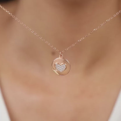 Rose Gold You're My Happy Place Pendant With Link Chain