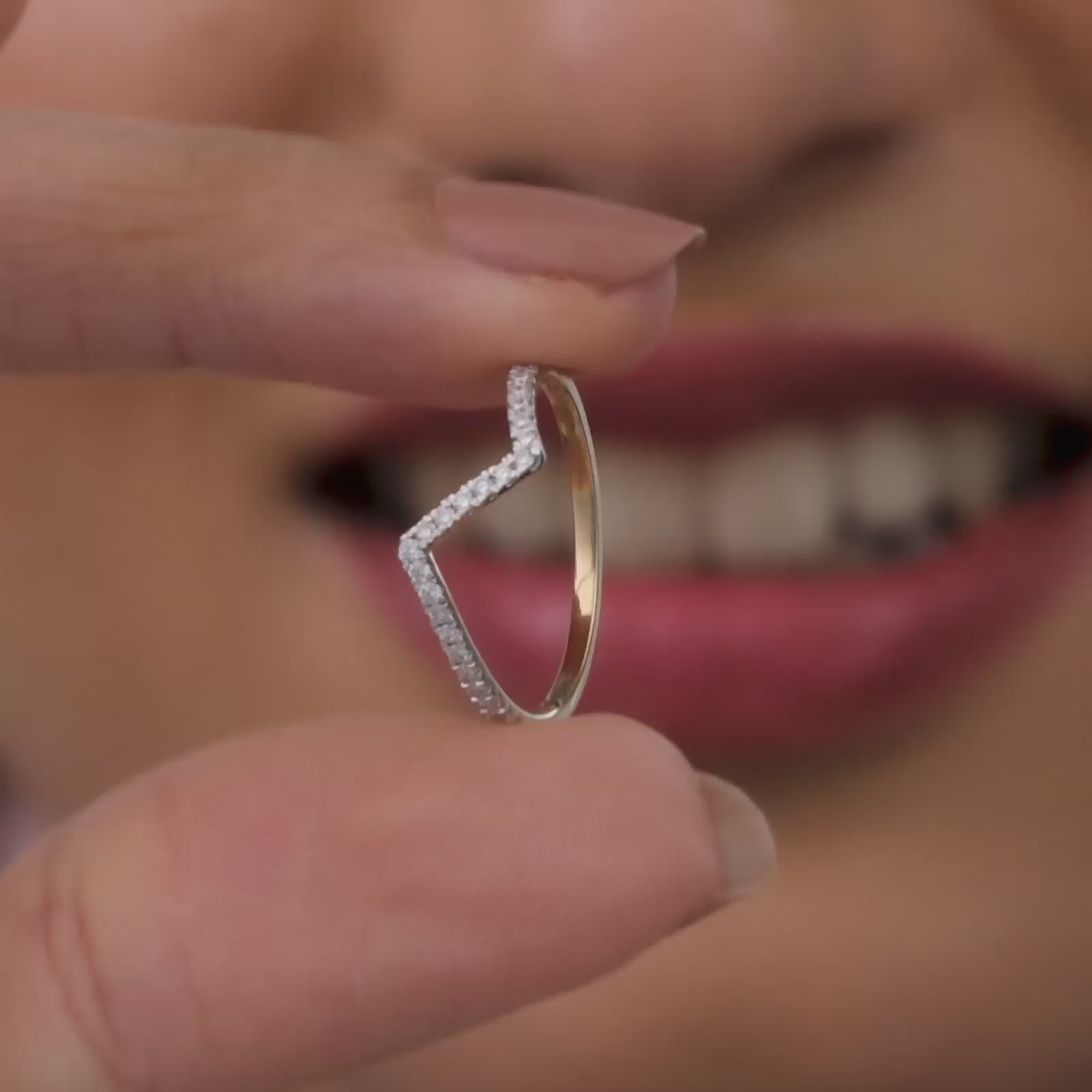 14K Gold Semi-Mount V Shaped Diamond Engagement Ring – James Free Jewelers