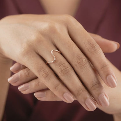 Rose Gold Soft Spiral Ring (Size 12)
