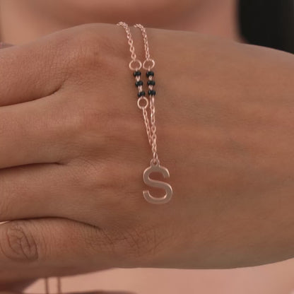Rose Gold Personalised Cherished Initial Mangalsutra