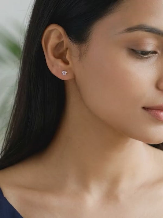 Silver Blush Beat Studs