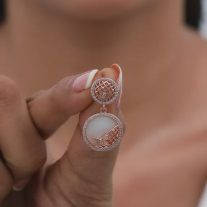 Rose Gold Filigree Elegance Earrings