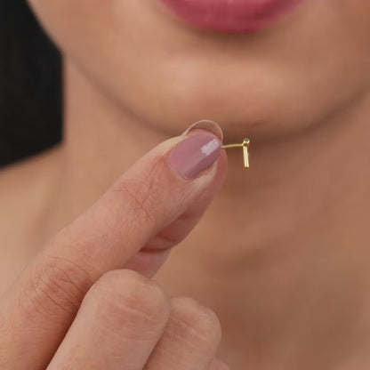 Golden Triangle Stud Earrings