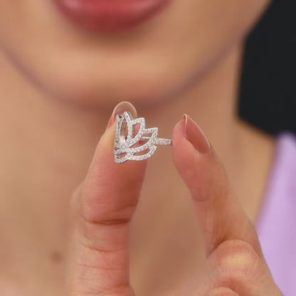 Silver Lotus Vibe Ring