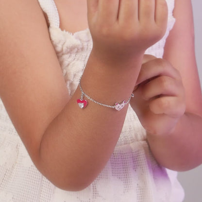 Silver Love You Boo Kids Bracelet (2 - 8 Years)