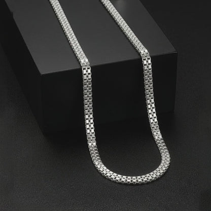 Silver Double Box Chain for Him