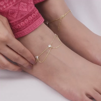 Golden Twinkling Sparkle Anklet