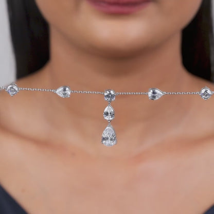 Silver Midnight Rain Necklace