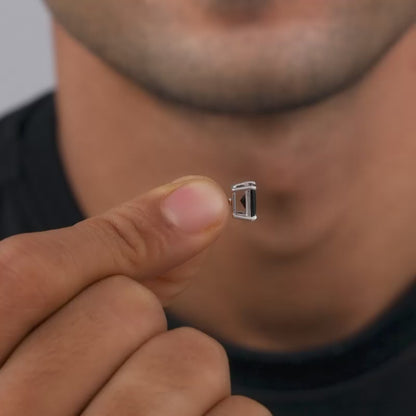 Silver Black Shadow Stud For Him