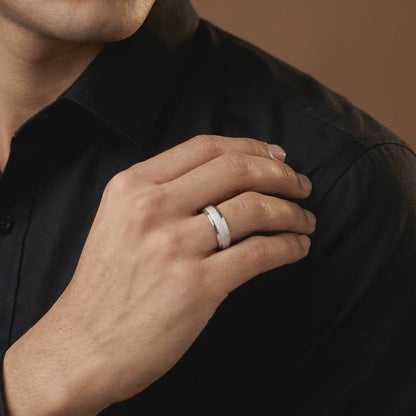 Silver Majestic Shine Band For Him (Size 17)