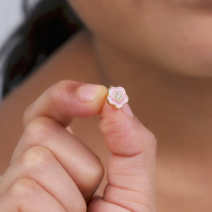 Silver Blush Pixie Kids Studs