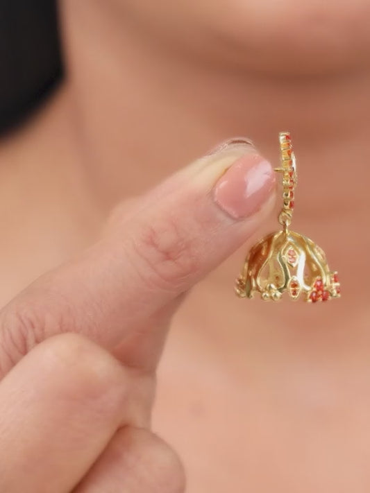 Golden Zafira Crown Earrings
