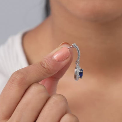 Silver Royal Heart Earrings